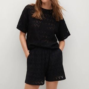 Mango cotton shirt and short set NWT